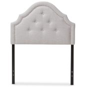 Baxton Studio Cora Modern and Contemporary Greyish Beige Fabric Upholstered Twin Size Headboard